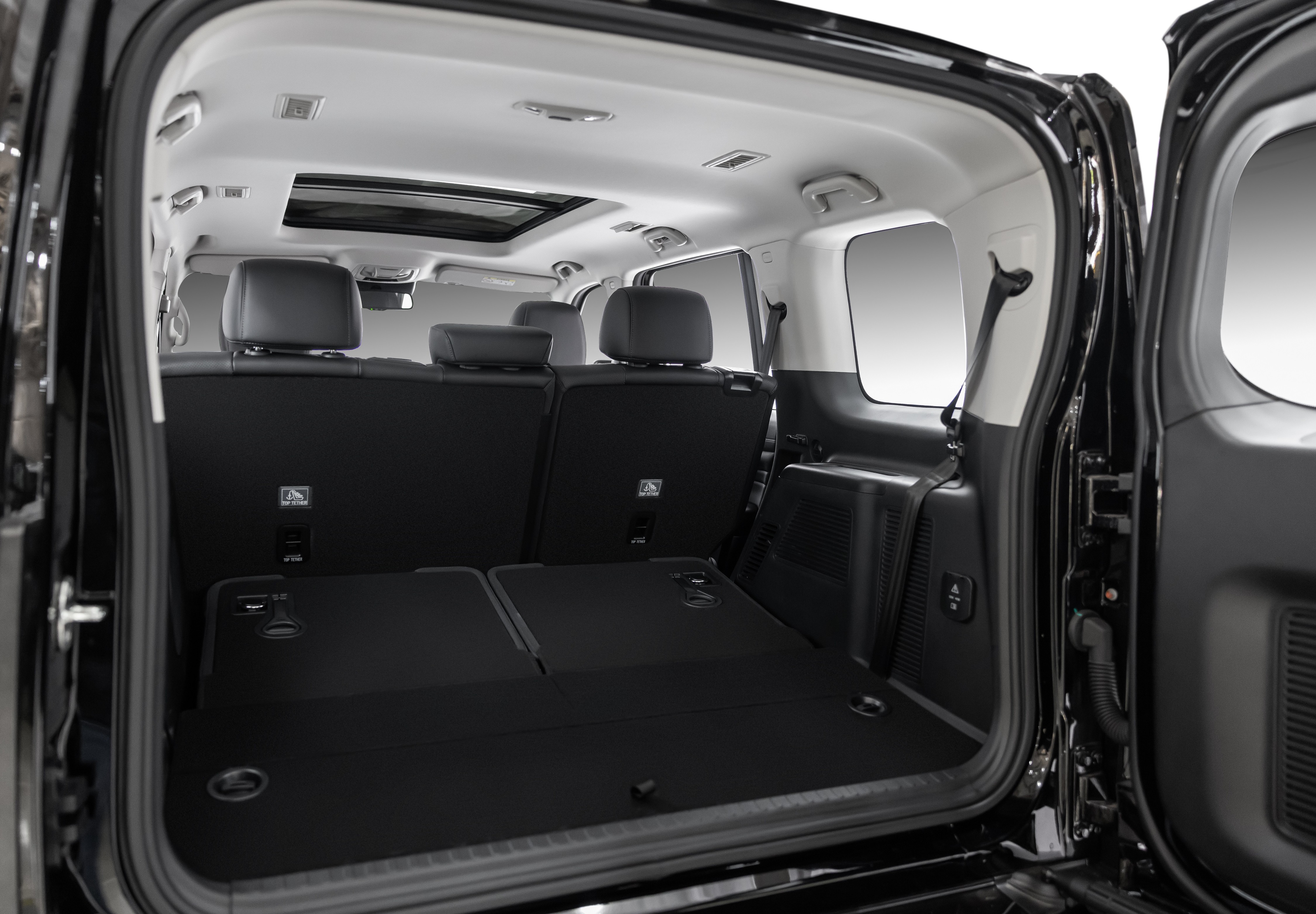 Porta-malas do GWM Haval H9 Exclusive chega a 791 litros de capacidade com 3a fileira rebatida — Foto: Divulgação / GWM