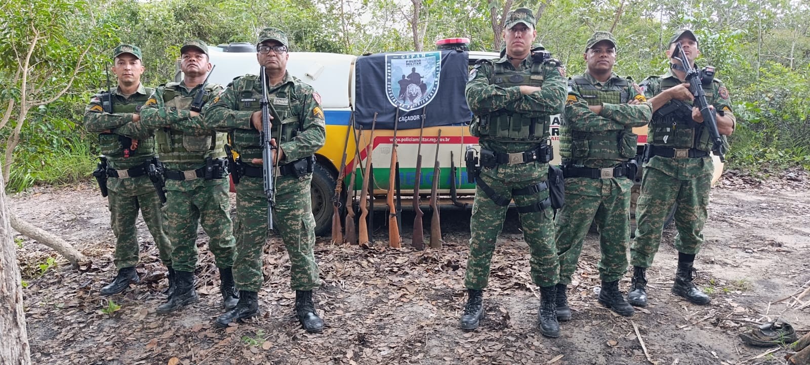 PM de Meio Ambiente apreende oito armas durante operação contra caça ilegal no Norte de Minas