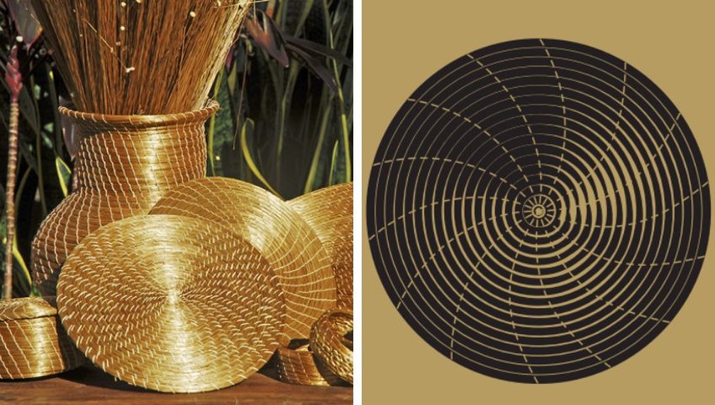 Mandala de capim dourado e sua iconografia — Foto: Thiago Sá e Sebrae