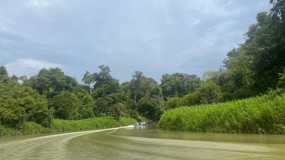 Acesso á comunidade de Pupunhas é feito somente por barco — Foto: g1 RO