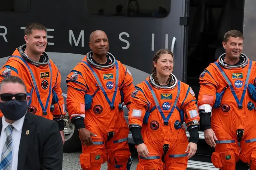 Os quatro astronautas da Artemis II se tornaram os primeiros humanos em d�cadas a observar uma parte do territ�rio lunar � Foto: Joe Raedle/Getty Images