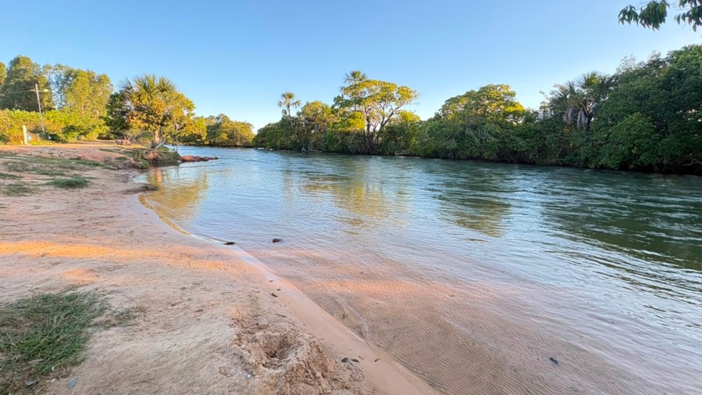 Uma das faixas de areia �s margens do Rio Araguaia que ficam na cidade � Foto: Divulga��o/Prefeitura de Santa Rita