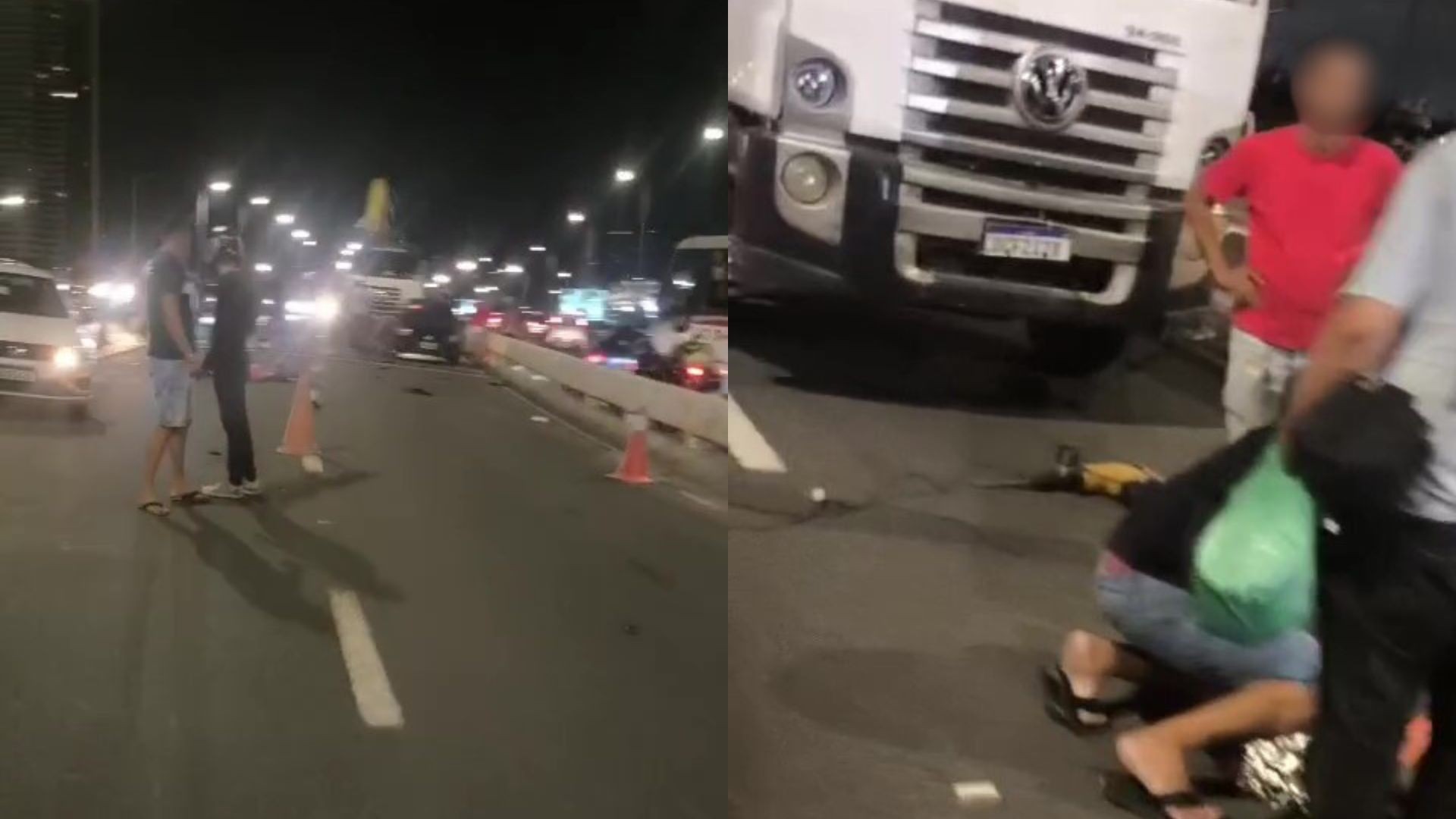 Acidente entre moto e caminhão deixa dois mortos e um ferido; uma das vítimas foi decapitada