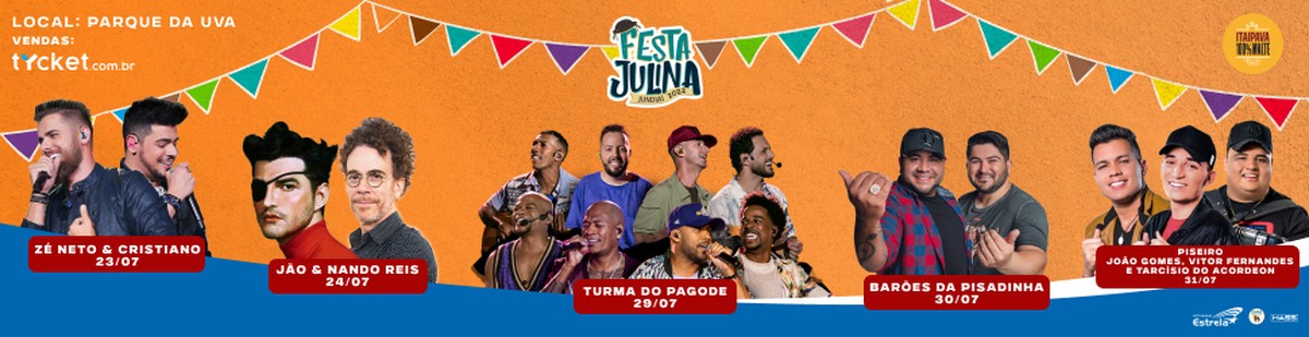 Grupo Só Pra Contrariar fará último show da Festa Julina de