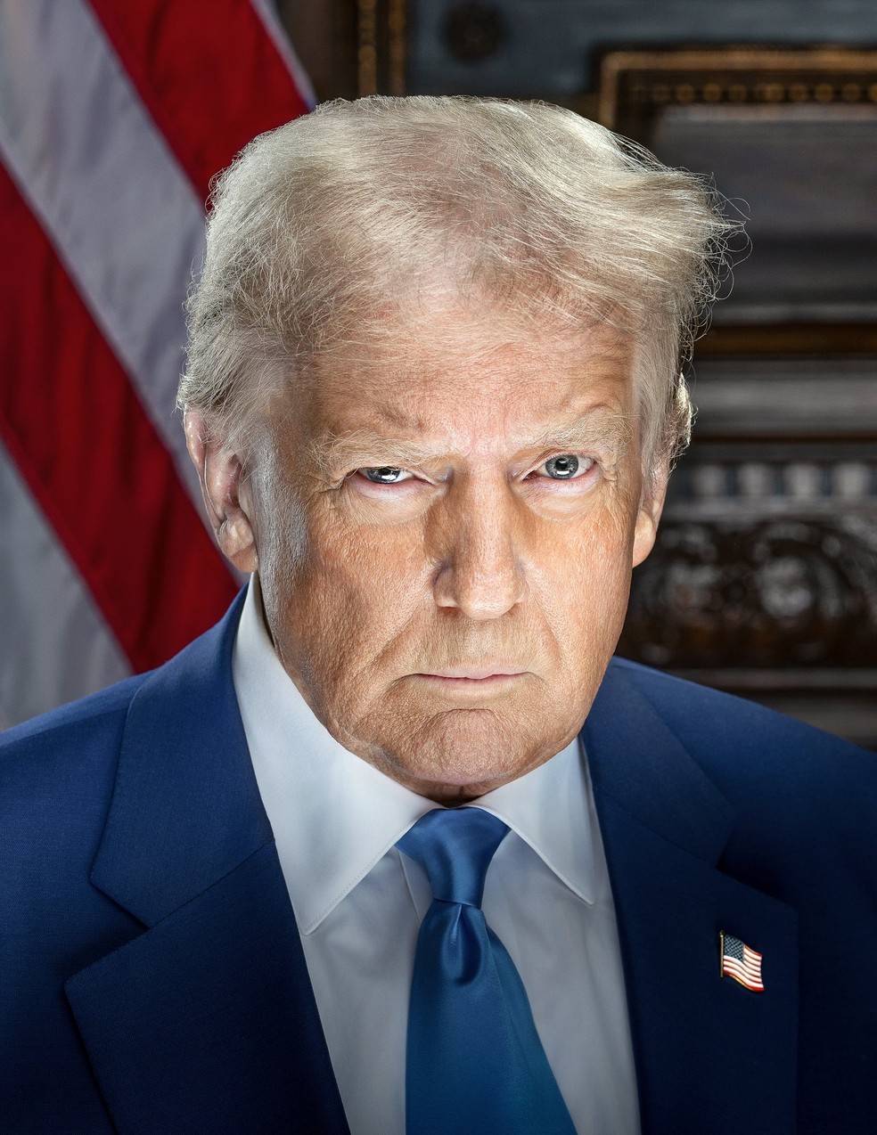 Foto oficial de Trump como 47º presidente dos Estados Unidos. — Foto: Divulgação