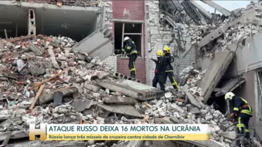Ataque russo deixa 16 mortos e dezenas de feridos na Ucrânia - Programa: Jornal Hoje 