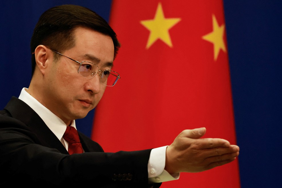 Lin Jian, porta-voz do Ministério das Relações Exteriores da China — Foto: Reuters