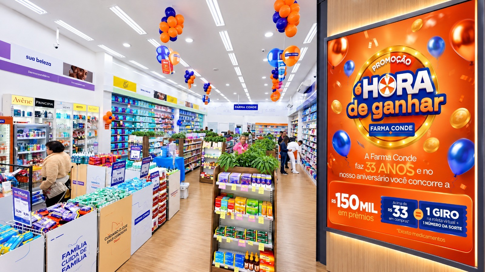 Farma Conde lança campanha com R$ 150 mil em prêmios aos clientes