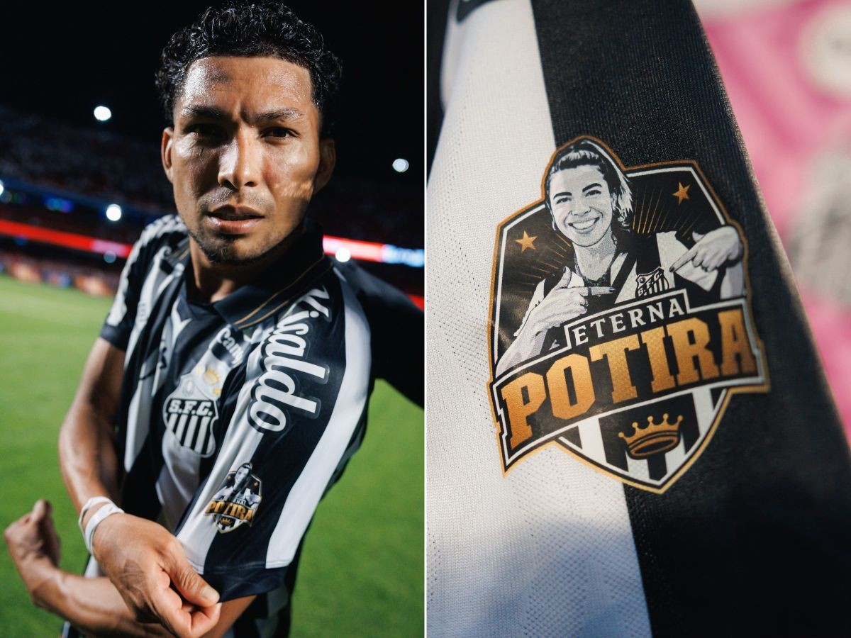Jogadores do Santos usam camisa em homenagem à Naty Potira em clássico: 'Vitória foi para você'