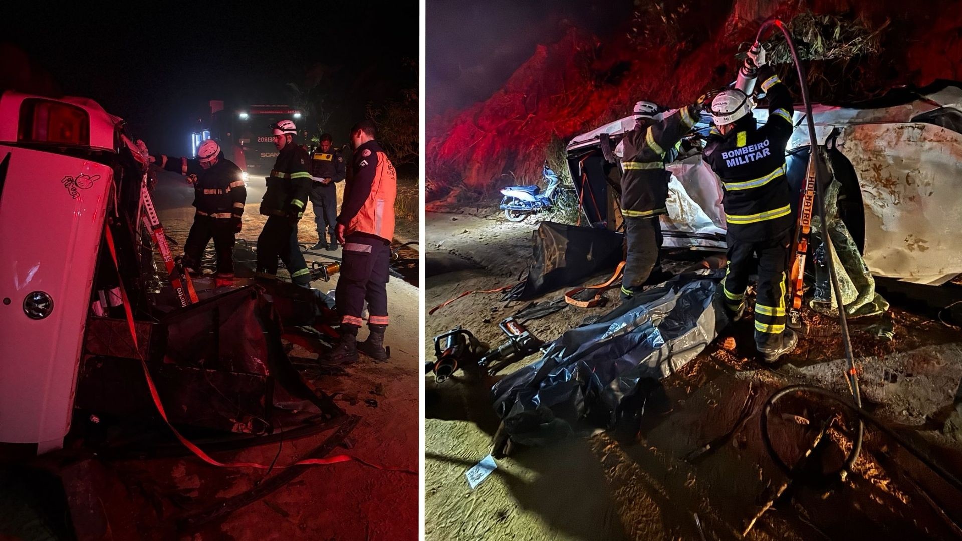 Homem morre e outro fica ferido após carro sair da pista em estrada rural de Ibatiba