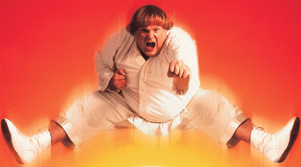 Chris Farley em 'Um ninja da pesada' (1997) — Foto: Divulgação