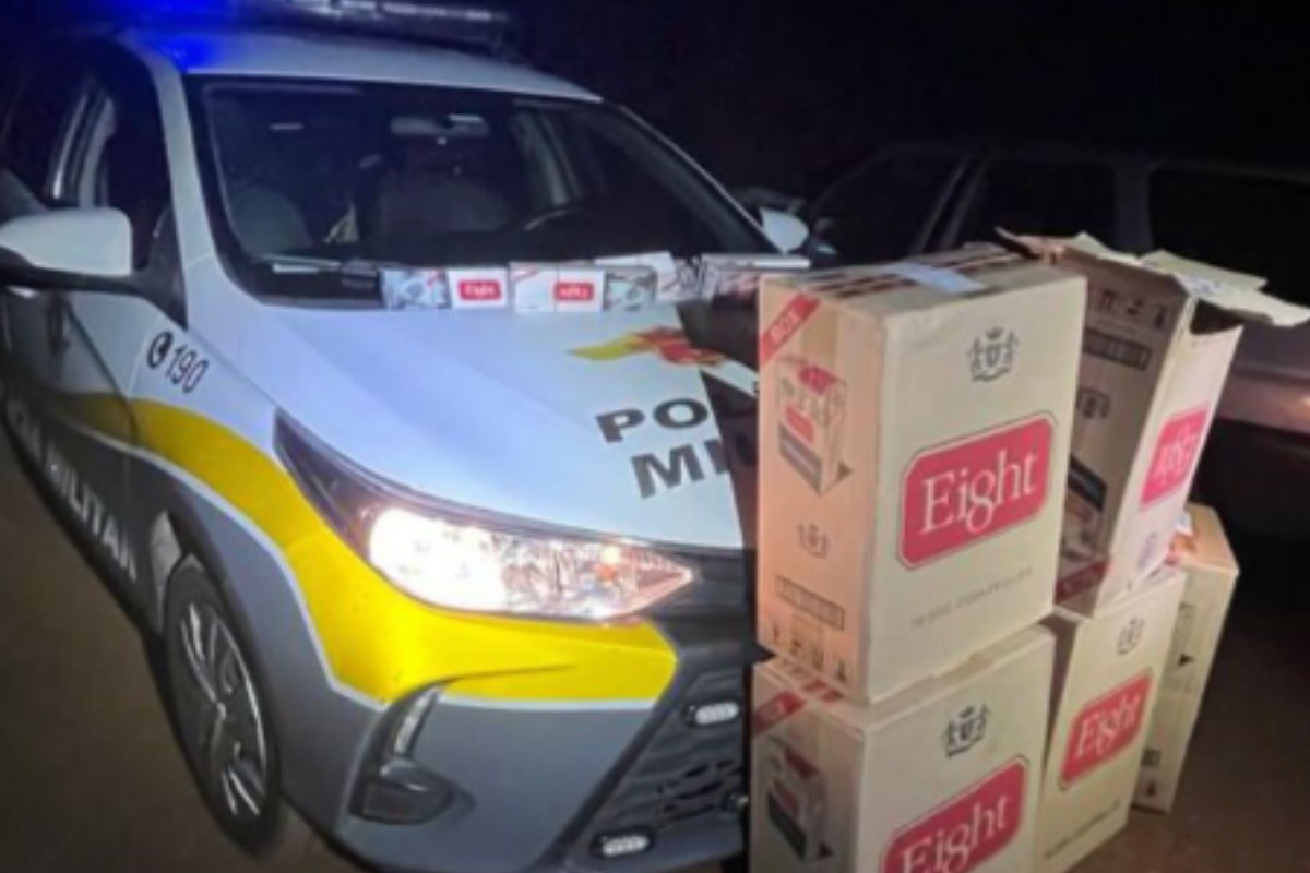 Casal é preso transportando milhares de maços de cigarros sem nota fiscal em rodovia de São Miguel Arcanjo