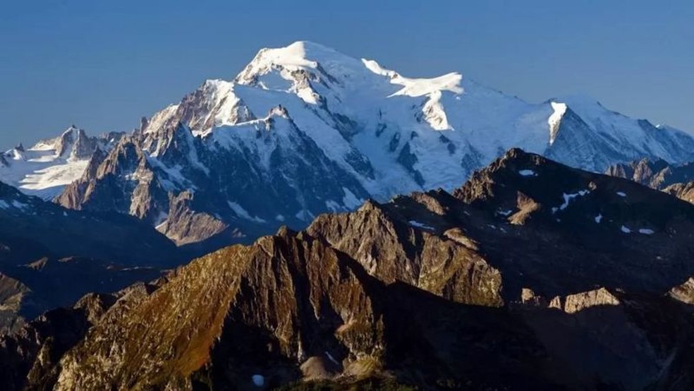 Mont Blanc 'encolheu' 2,22 metros desde 2021 — Foto: Reuters