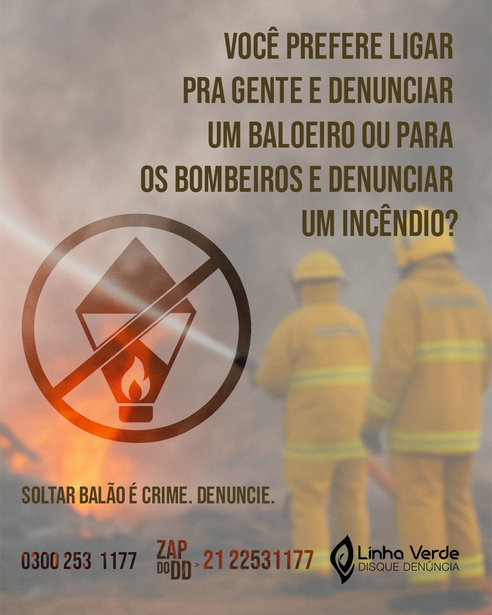 Campanha do Disque Denúncia contra baloeiros — Foto: Divulgação