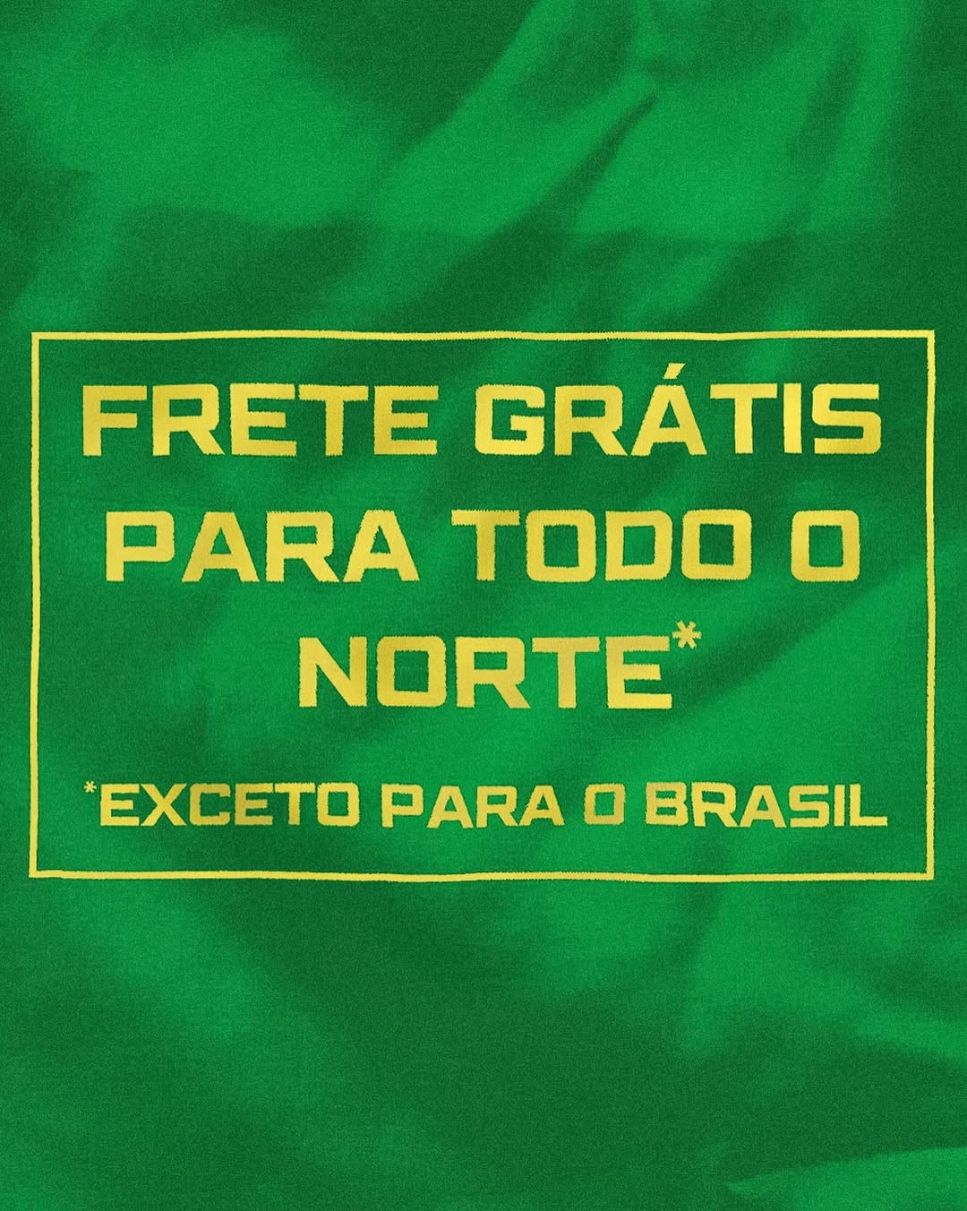 Obra feita por artista em RR sobre desigualdade é hasteada no Museu de Arte do Rio: 'Frete grátis para todo Norte, exceto para o Brasil'