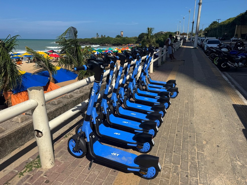 Natal ganha serviço de patinetes elétricos compartilhado — Foto: Sérgio Henrique Santos/Inter TV Cabugi
