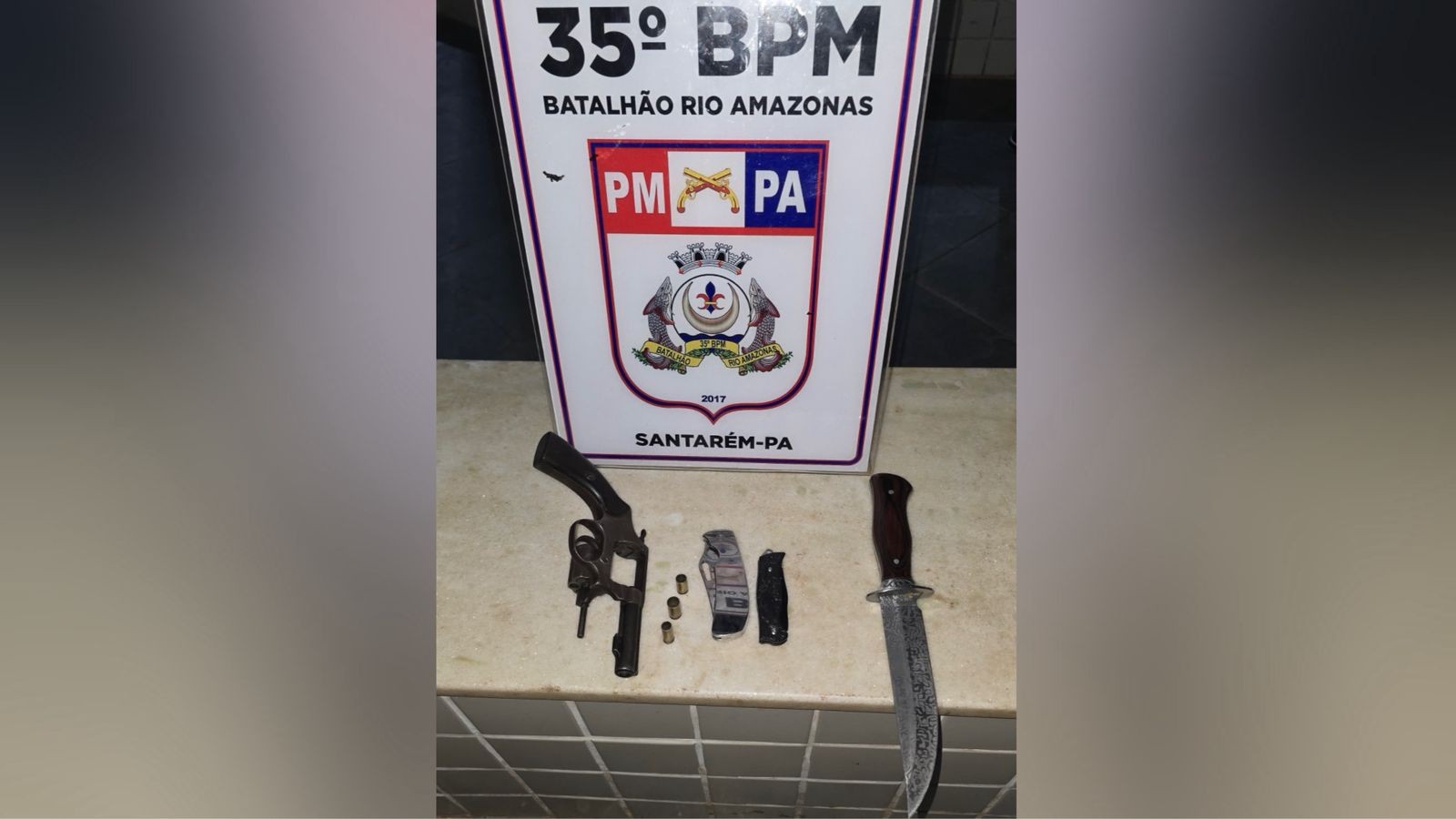 Homem é detido com arma de fogo durante operação da PM na av. Marcílio Dias, em Santarém