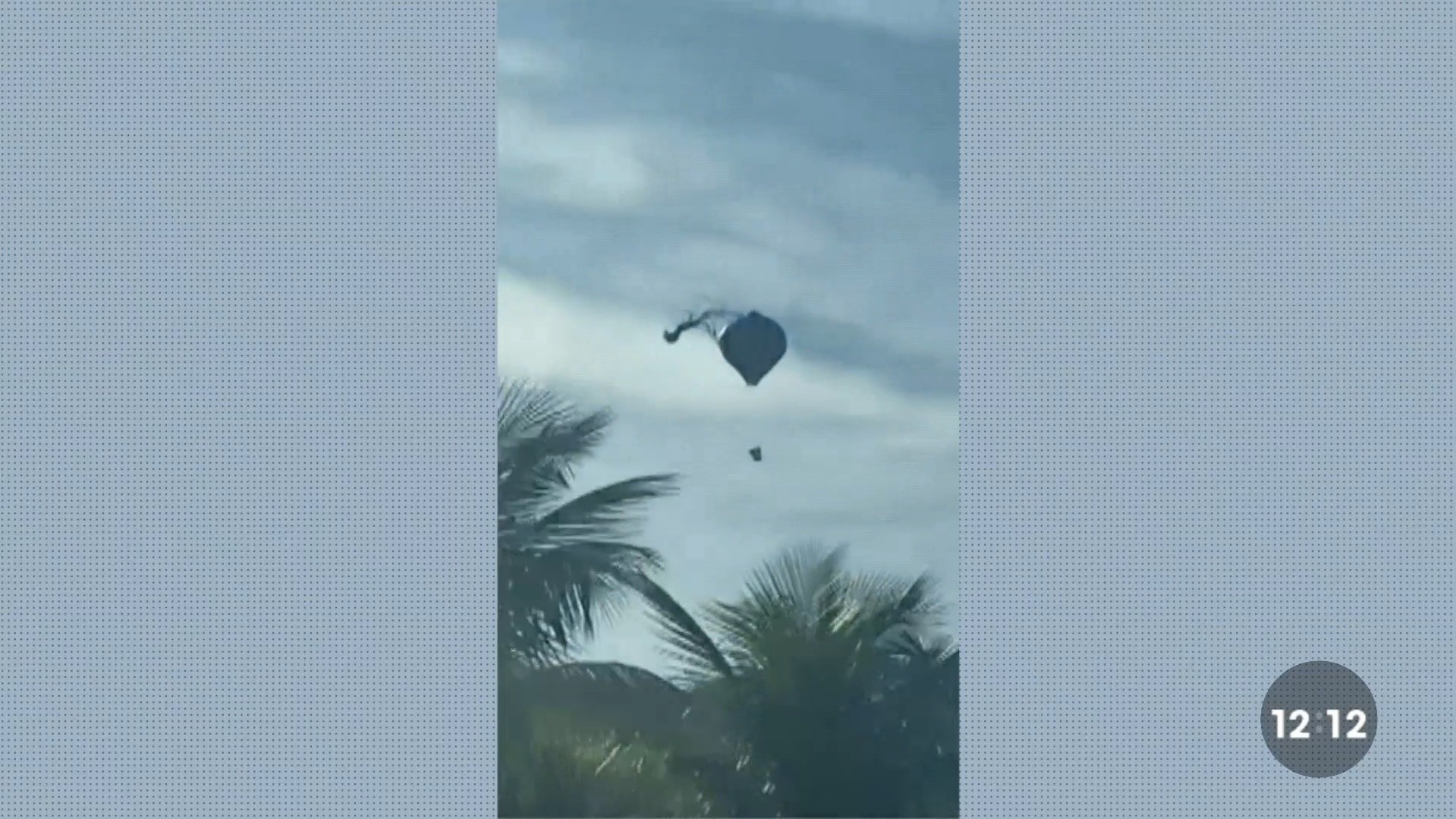 Balão cai no bairro de Maresias, em São Sebastião; assista ao vídeo