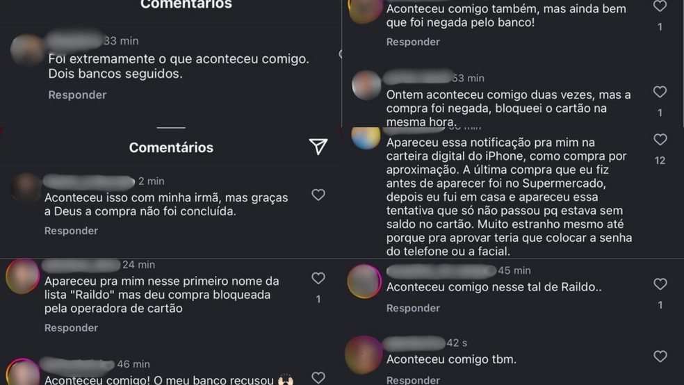 Moradores de São Luís e Imperatriz relataram, nos últimos dias, cobranças indevidas de R$ 199 em cartões de crédito de vários bancos — Foto: Reprodução/Redes Sociais