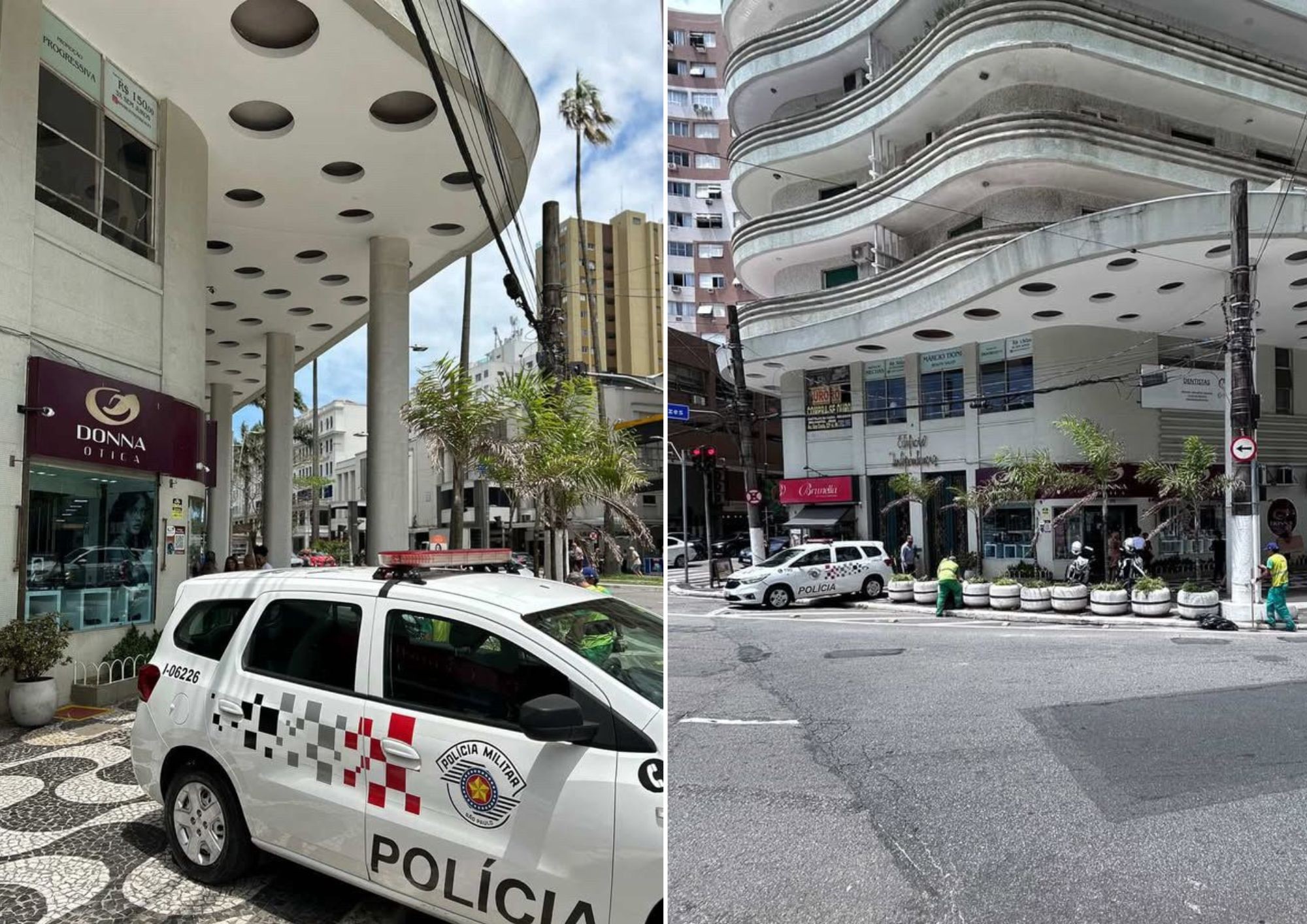 Criminosos roubam ótica e funcionárias são feitas reféns no litoral de SP; VÍDEO