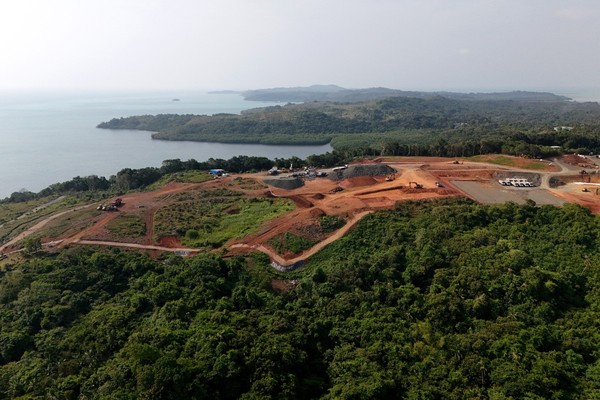 Obras dos Estados Unidos no Palau, em 5 de setembro de 2026 — Foto: AFP