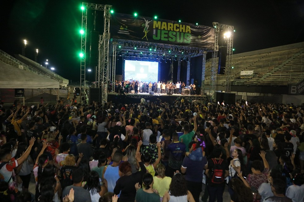 Marcha para Jesus 2023 em Manaus — Foto: Semcom