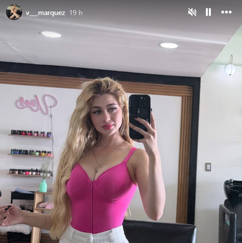 Valeria Márquez postou foto nos Stories pouco antes de ser morta — Foto: Instagram/Reprodução