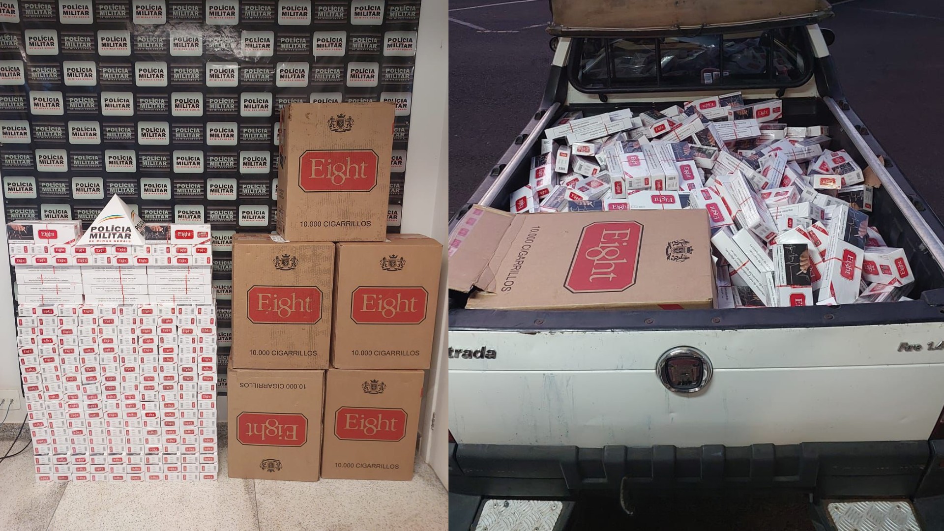 Homem é preso com quase 100 mil cigarros contrabandeados do Paraguai durante operação em Patrocínio