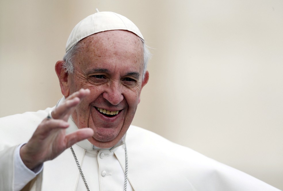 Papa Francisco em foto de 21 de outubro de 2015; ele escolheu seu nome em homenagem a São Francisco de Assis — Foto: Alessandro Bianchi/Reuters
