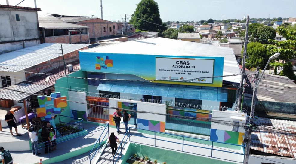Centro de Referência de Assistência Social (Cras) do bairro Alvorada, em Manaus. — Foto: Divulgação/Semcom