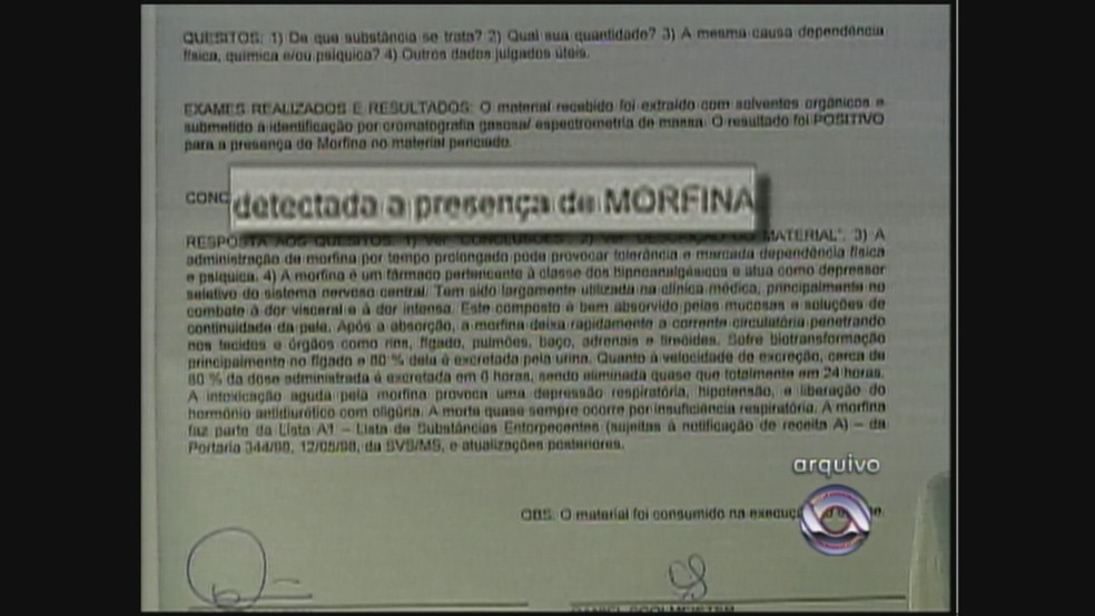 Laudo aponta que havia morfina com técnica de enfermagem — Foto: Arquivo/RBS TV