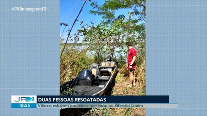 Barco vira com duas pessoas em rio de Araguaína