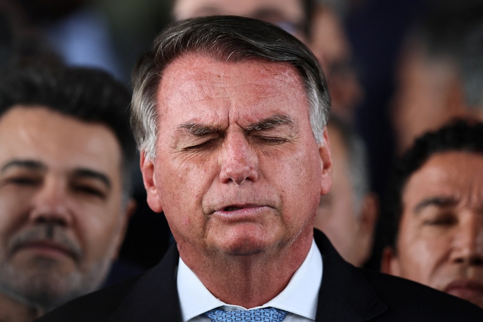 Bolsonaro faz pronunciamento após virar réu por tentativa de golpe de Estado — Foto: Adriano Machado/Reuters