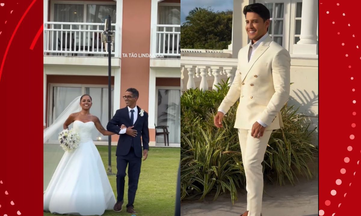 Sthe Matos e Kevi Jonny se casam em resort à beira-mar na Região Metropolitana de Salvador