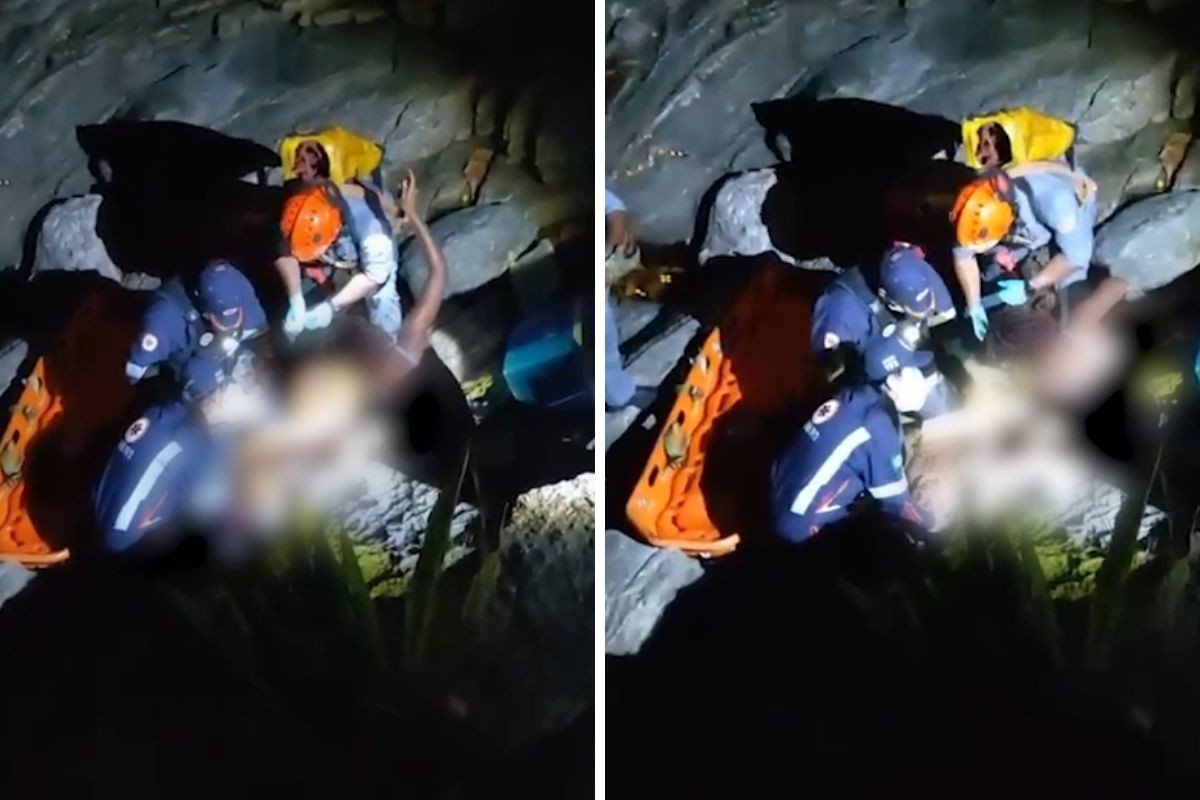 Turista fica ferida após queda de 3 metros em costeira na Praia do Curral, em Ilhabela (SP)