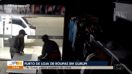 Polícia prende três pessoas e recupera produtos furtados de loja em Gurupi