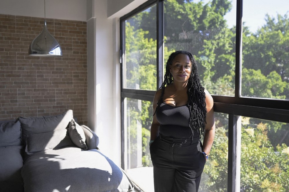 A americana Tiffany Nicole Tapley resolveu se mudar para o México por causa do racismo nos EUA — Foto: Alfredo Estella/AFP