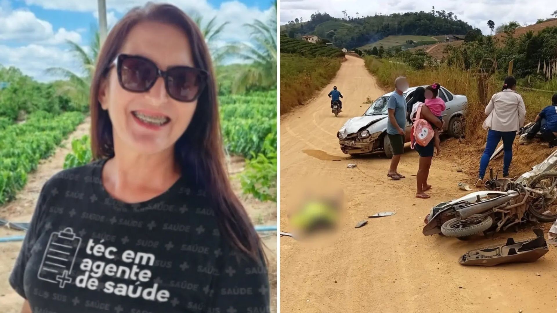 Servidora pública morre e neto fica ferido após moto ser atingida por carro no ES