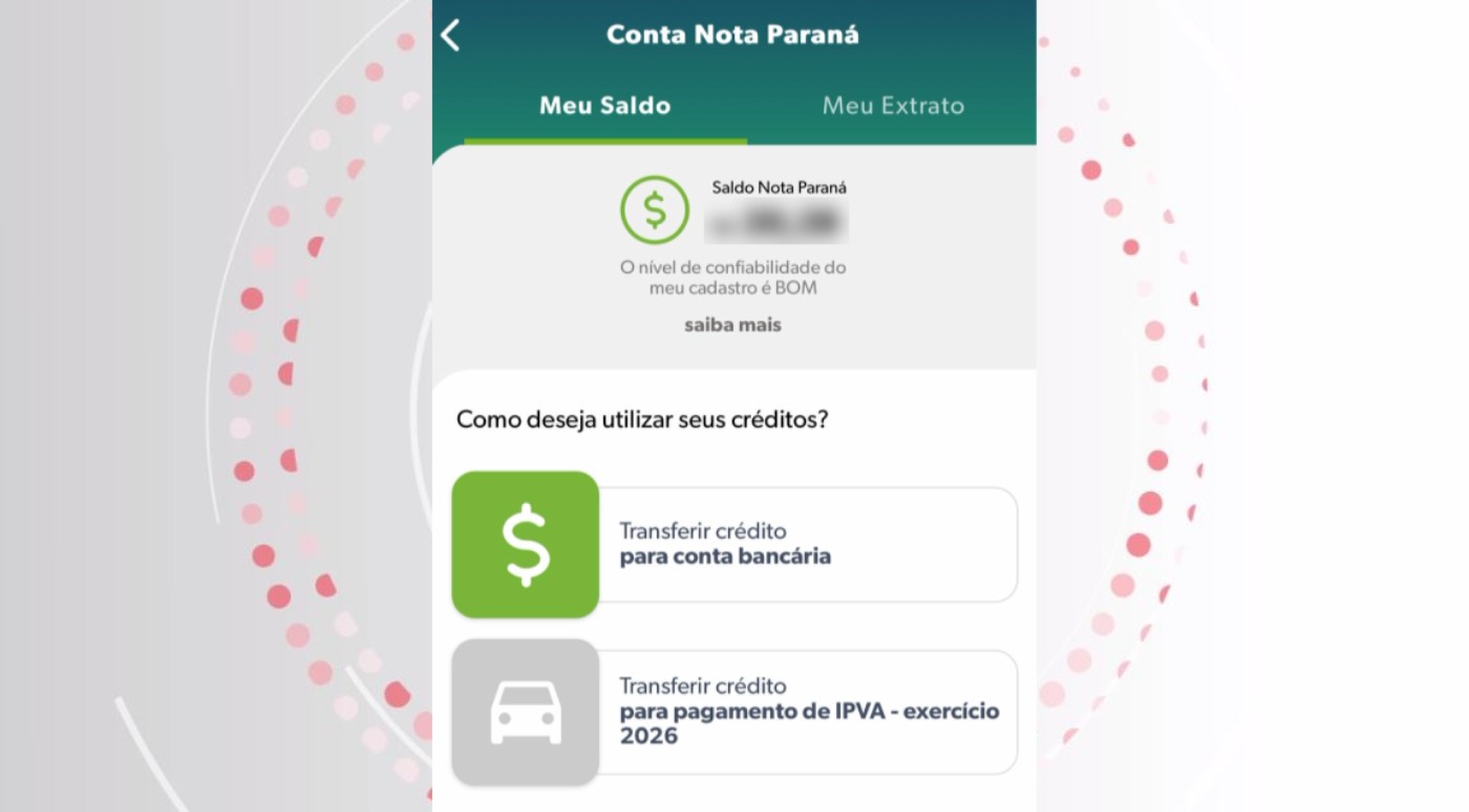 Nota Paraná suspende desconto no IPVA por transferência de créditos
