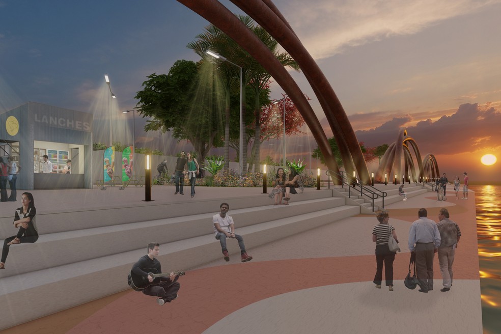 Projeto do Parque Linear na Av. Tamandaré, em Belém. — Foto: Reprodução / Agência Pará