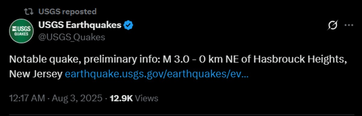 Terremoto de magnitude 3.0 é registrado em Nova York