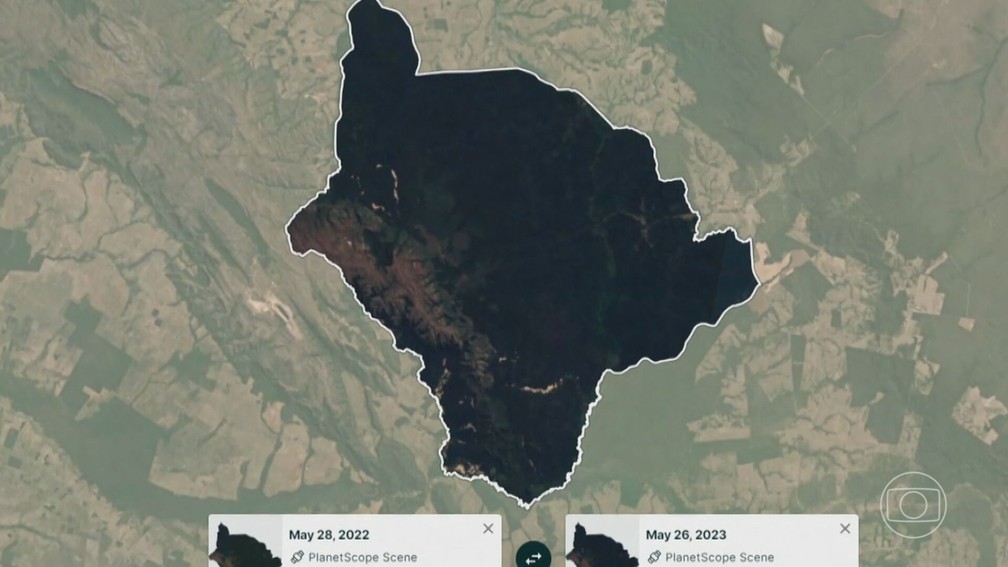 Avanço do desmatamento na Terra Indígena Sararé — Foto: JN