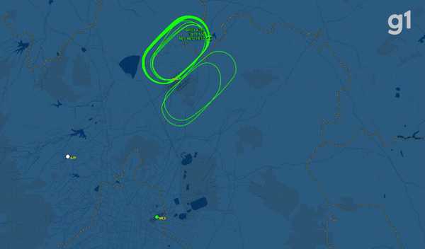 Com problema técnico, avião de Lula fez 50 voltas no céu do México até pousar; veja 'replay'