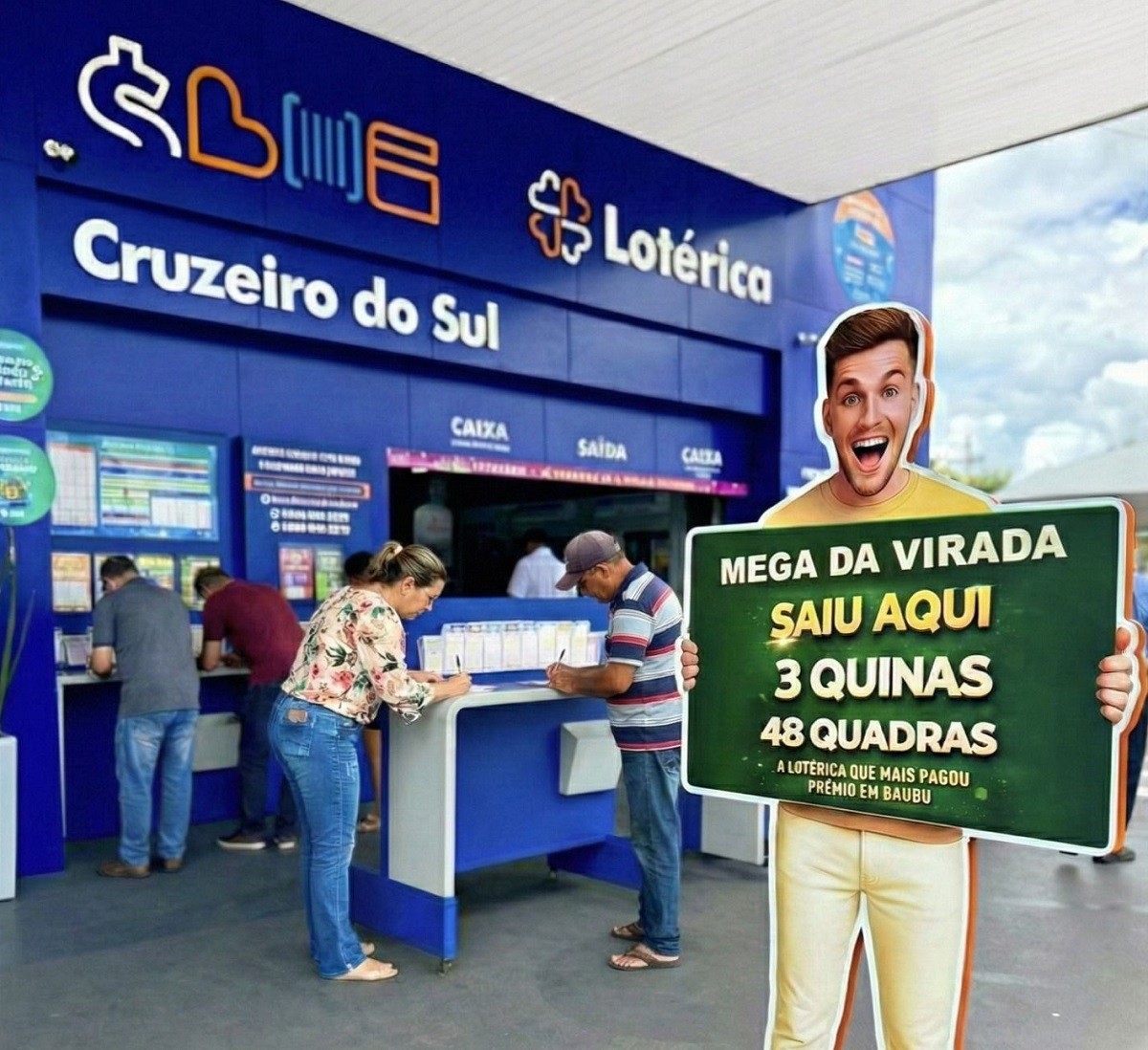 Conheça a lotérica que teve três apostas a um número de ganhar a Mega da Virada: 'No caminho certo', brinca dono