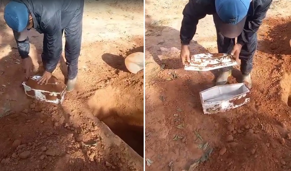 Vídeo: caixão é enterrado sem corpo de bebê morto e polícia é acionada no Sul do Piauí — Foto: Divulgação/PCPI