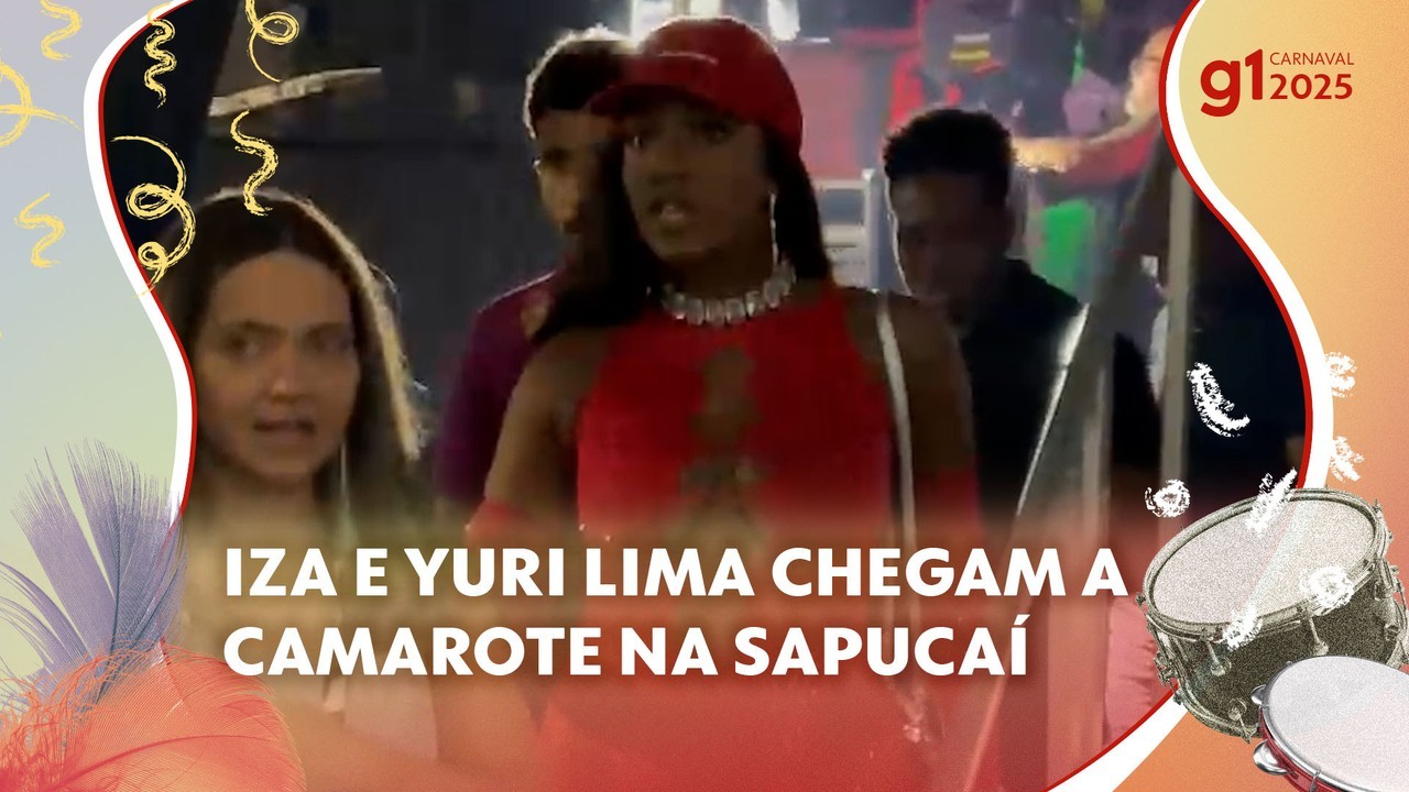 Iza e Yuri Lima vão a camarote da Sapucaí 