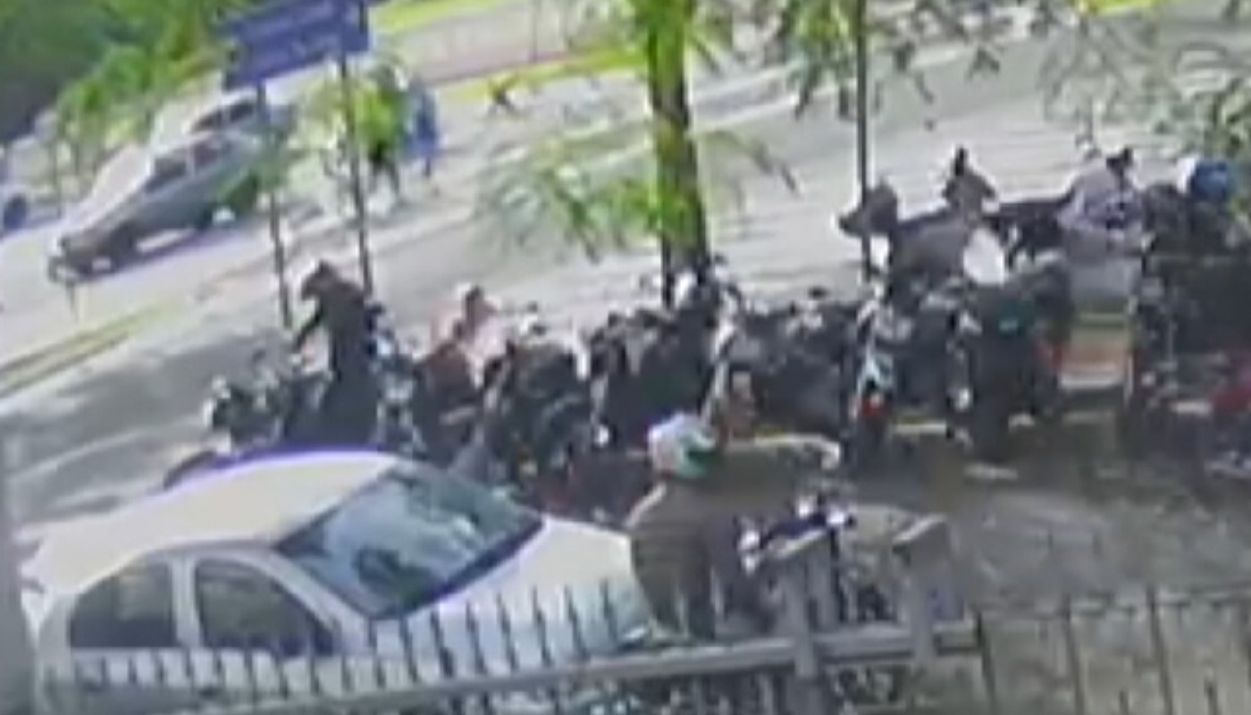 Câmeras flagram furtos de motos em frente à Escola de Cadetes em Campinas