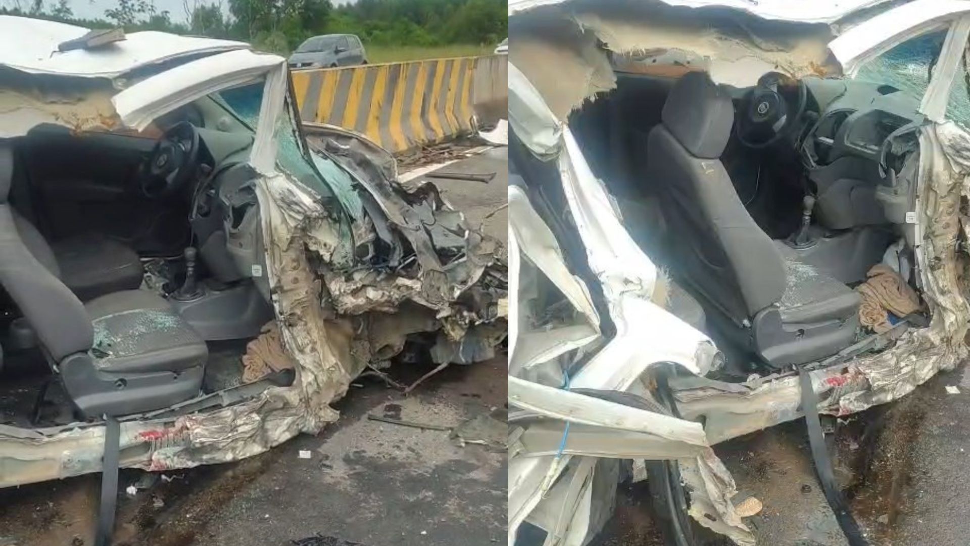 VÍDEO: batida entre carreta e carro na BR-101 deixa quatro feridos e rodovia parada por horas, no ES