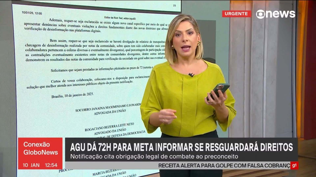 Lula e Macron conversam por telefone sobre mudanças na política de checagem da Meta