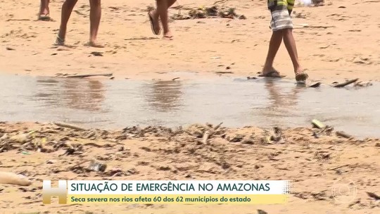Emergência no Amazonas: seca severa impacta a vida de 170 mil moradores - Programa: Jornal Hoje 